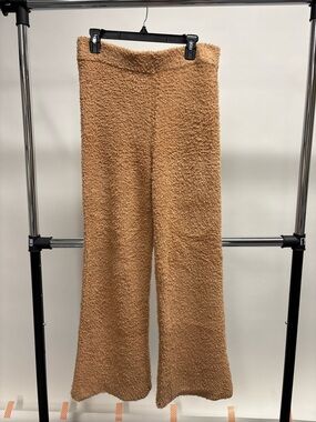 Aerie Cozy Teddy Fleece Pants in Camel